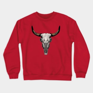 Long horn skull Crewneck Sweatshirt